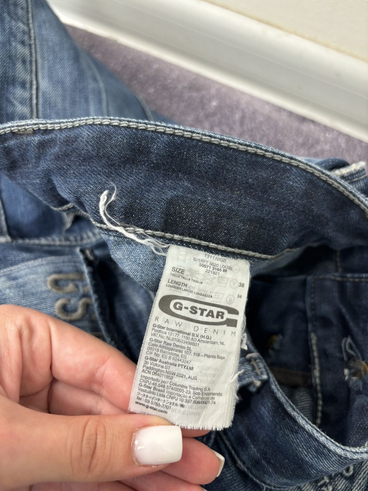 G-Star Vintage G-Star Raw Faded Blue Avant Garde Denim Baggy Jeans Size US 38 / EU 54 - 14 Thumbnail