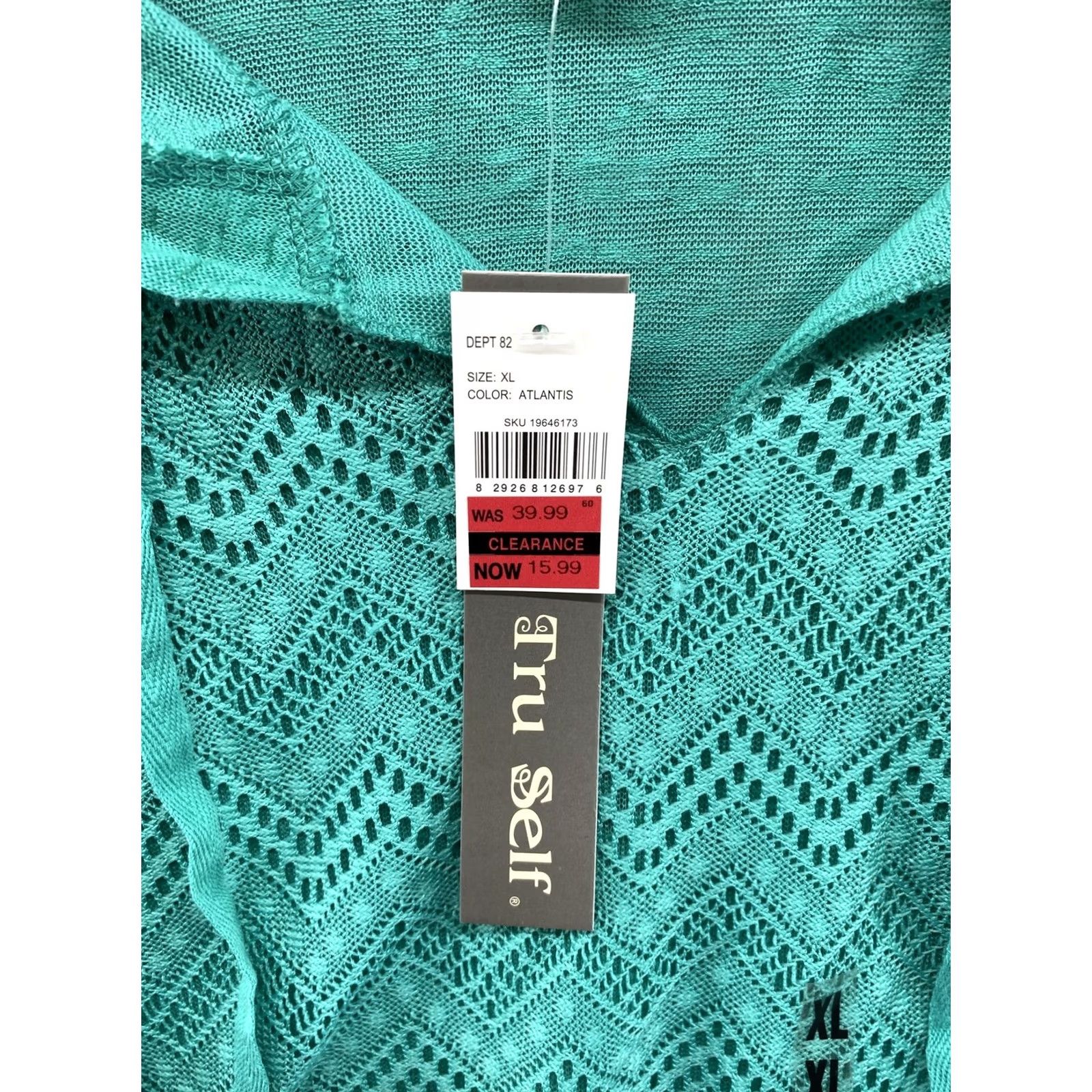 Vintage Tru Self Women’s V Neck Hoodie Sweatshirt XL Green Pullover Activewear Size XL / US 12-14 / IT 48-50 - 3 Thumbnail