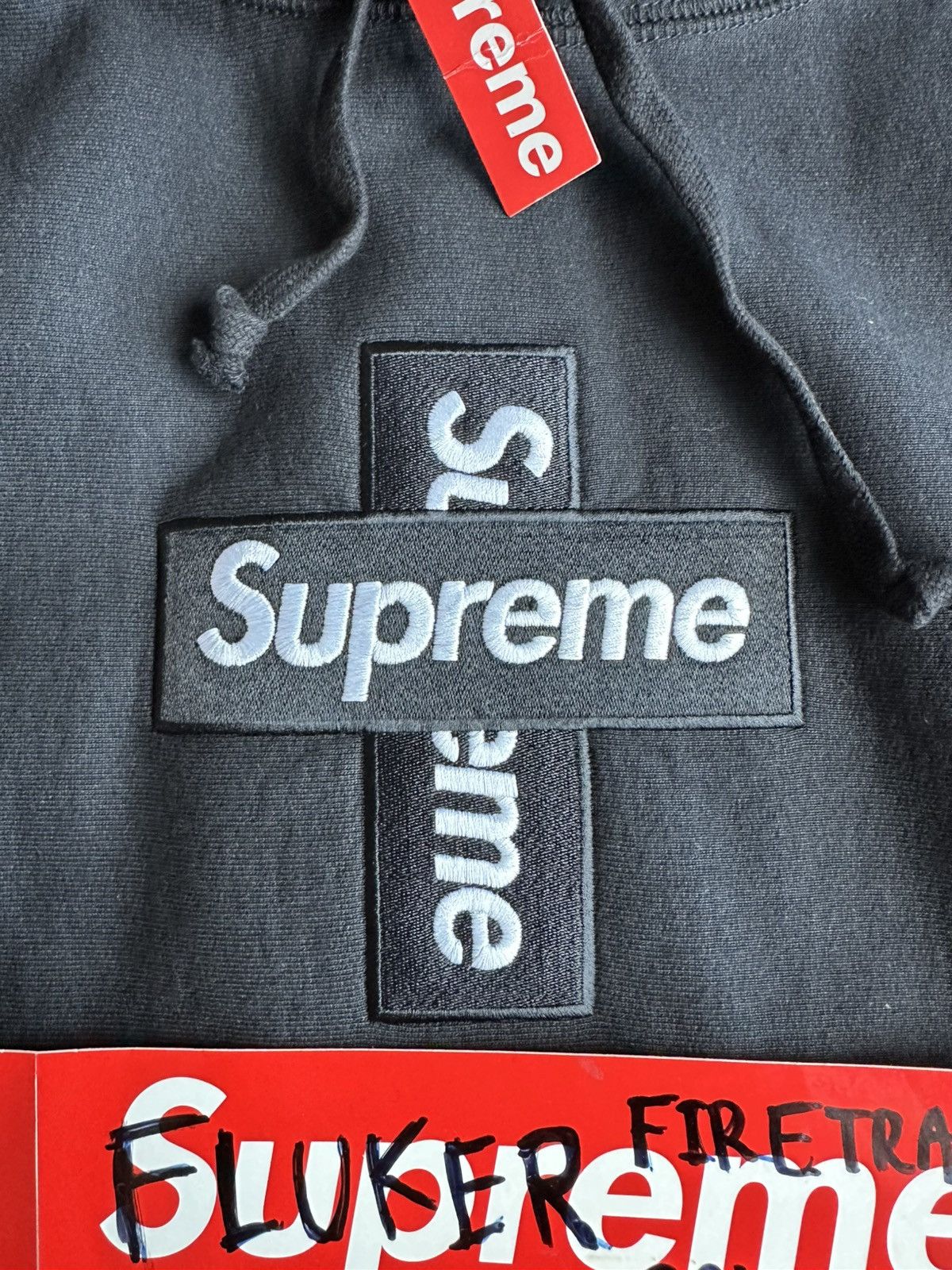 Supreme Supreme CROSS BOGO XL black new dead stock hoodie Size US XL / EU 56 / 4 - 1 Thumbnail