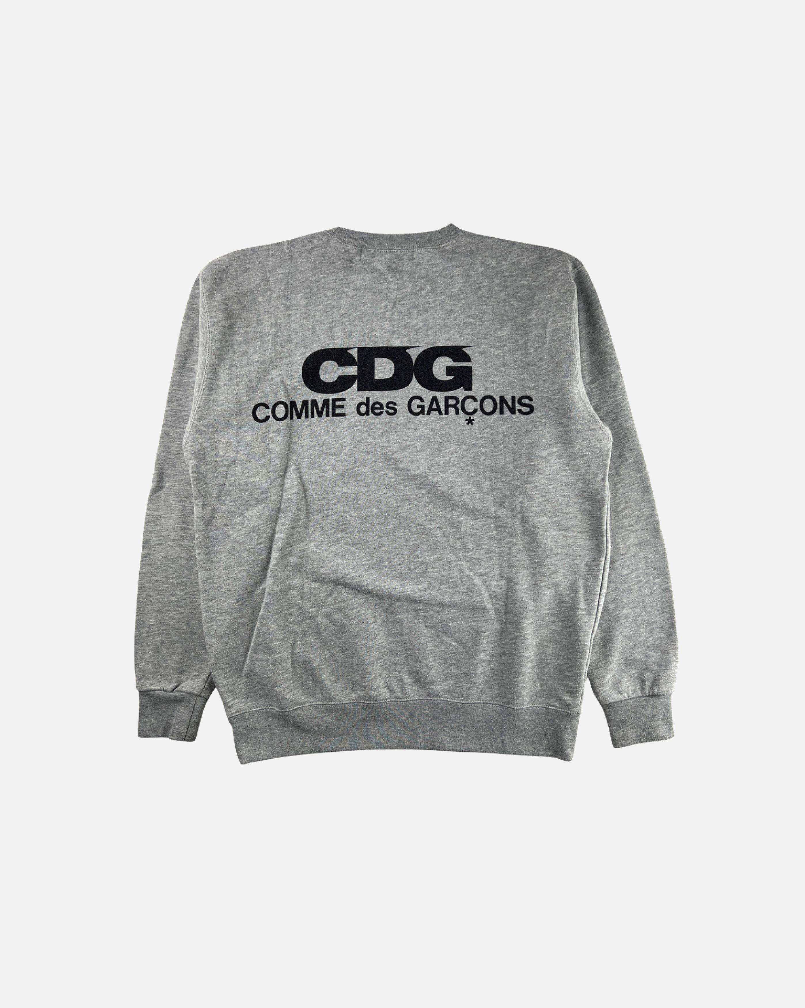 image of Comme Des Garcons Comme Des Garçons Good Design Shop Grey Logo Sweater, Men's (Size Large)