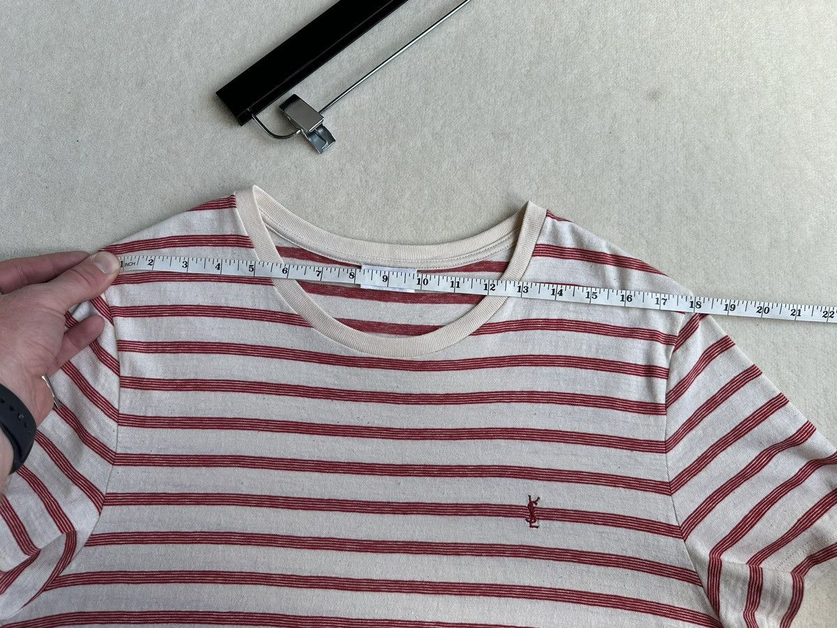 Saint Laurent Paris $620 Saint Laurent STRIPED CASSANDRE T-SHIRT IN JERSEY Size US L / EU 52-54 / 3 - 8 Thumbnail
