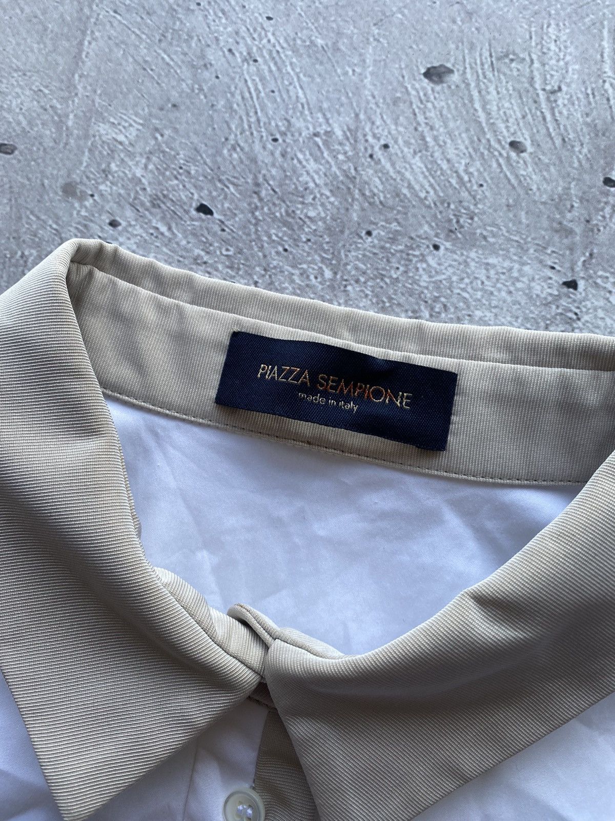 Designer Basic Piazza Sempione Made in Italy White Shirt Luxury Rare Size US M / EU 48-50 / 2 - 3 Thumbnail