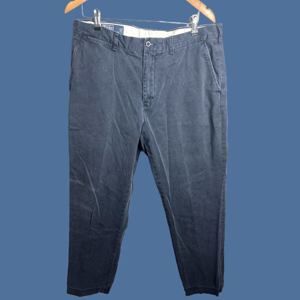 Polo Ralph Lauren Polo Ralph Lauren Preston Chino Pants Mens 36x32 Blue Cotton Flat Front Casual Pants Size US M / EU 48-50 / 2 - 1 Thumbnail