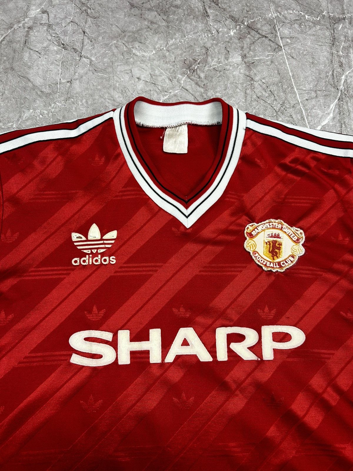 Adidas Vintage 1986s Manchester United Jersey Football Club Soccer Size US S / EU 44-46 / 1 - 4 Thumbnail