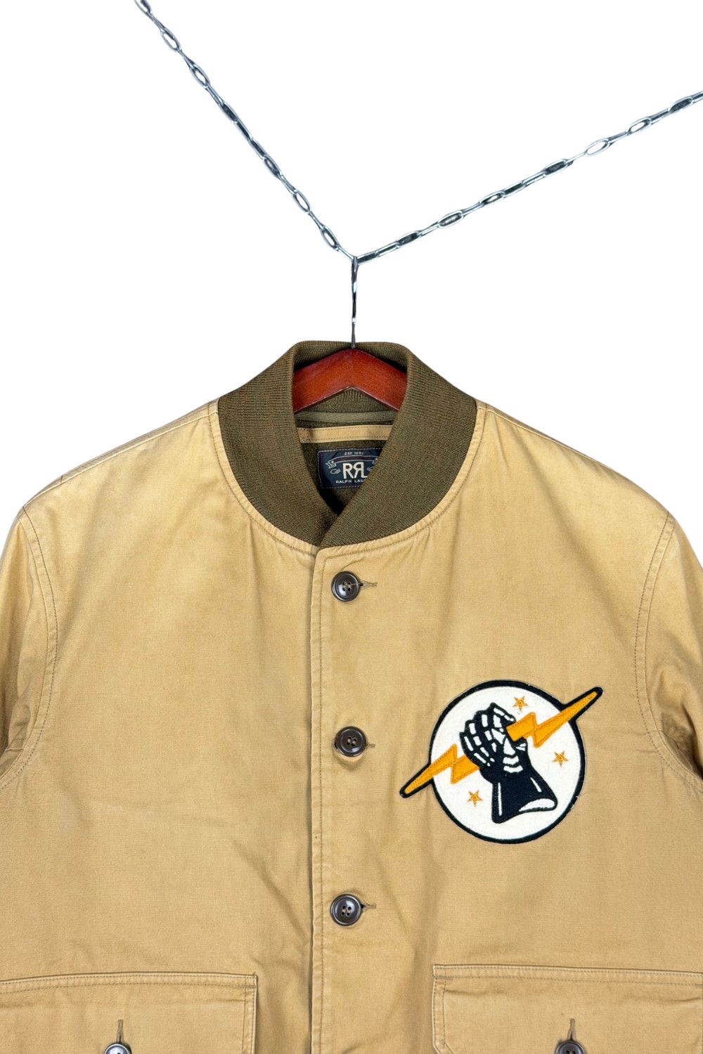 RRL Ralph Lauren RRL Wool Lined Canvas Work Jacket Khaki (00s Era) Size US M / EU 48-50 / 2 - 4 Thumbnail