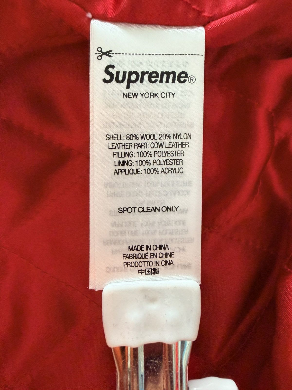 Cactus Plant Flea Market × Supreme Supreme CPFM leather varsity jacket Red L Size US L / EU 52-54 / 3 - 6 Thumbnail