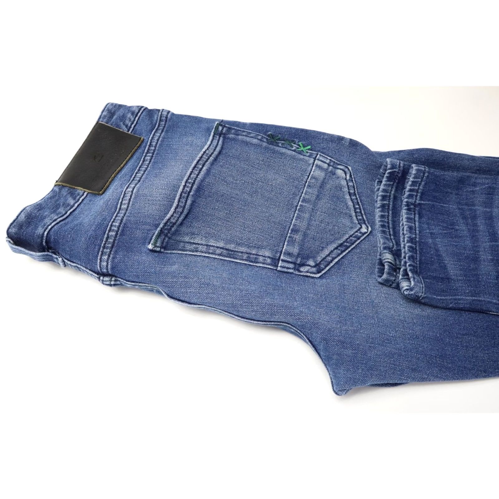 Scotch & Soda SCOTCH & SODA Skim Bi - Stretch Jeans Men's W29/L32 Slim Blue Whiskers Faded Zip Jeans Mens Slim W29/L32 Blue Zip Size US 29 - 5 Thumbnail