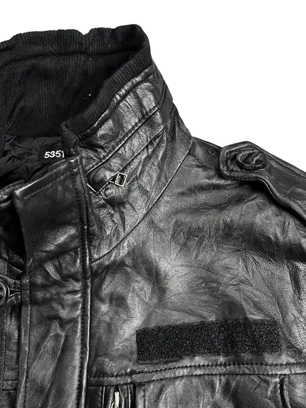 5351 POUR LES HOMMES 5351 Pourless Hommes - Riri Zips Leather Jacket Size US M / EU 48-50 / 2 - 7 Thumbnail