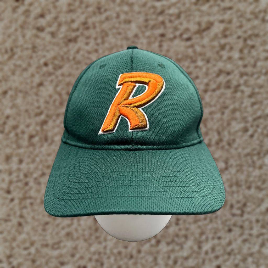 OC Sports Richmond Roosters Hat Cap Straps Back Adult One Size Green Polyester Baseball Cap Sports Adjustable Breathable Men