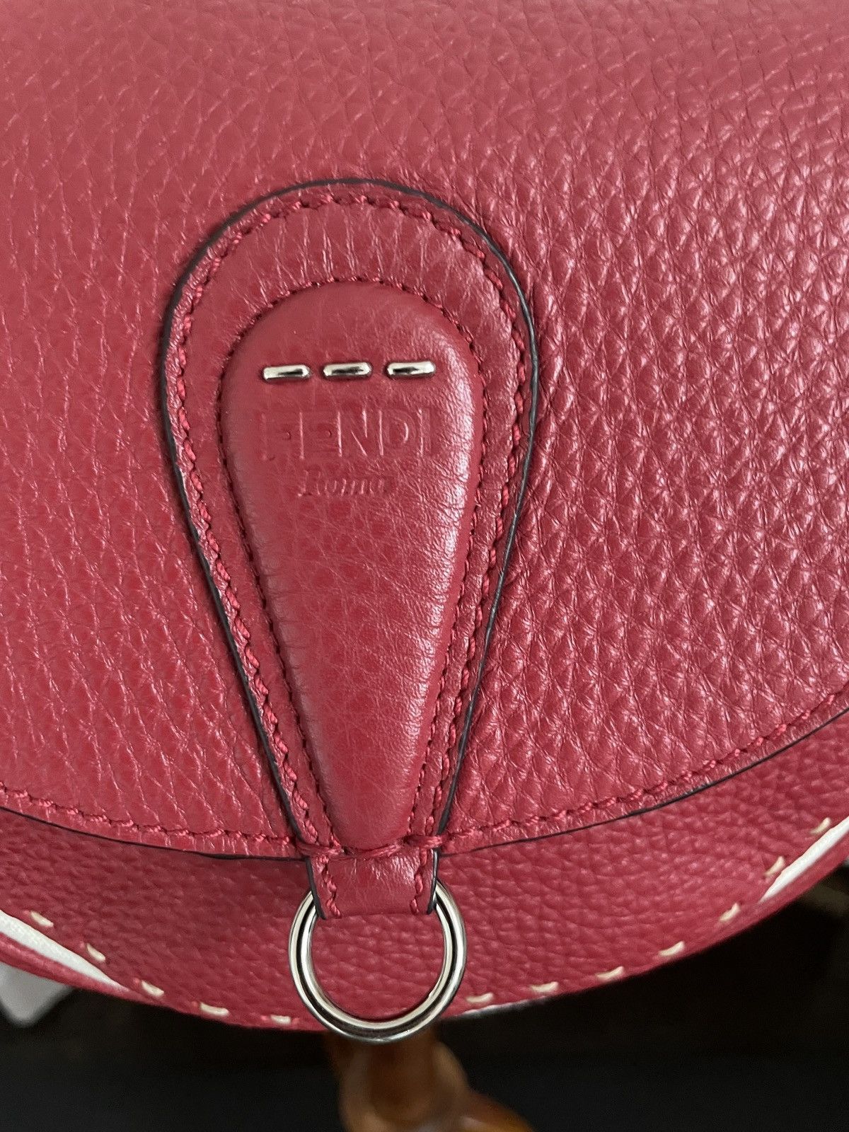 Fendi Fendi red leather selleria saddle bag Size ONE SIZE - 2 Thumbnail