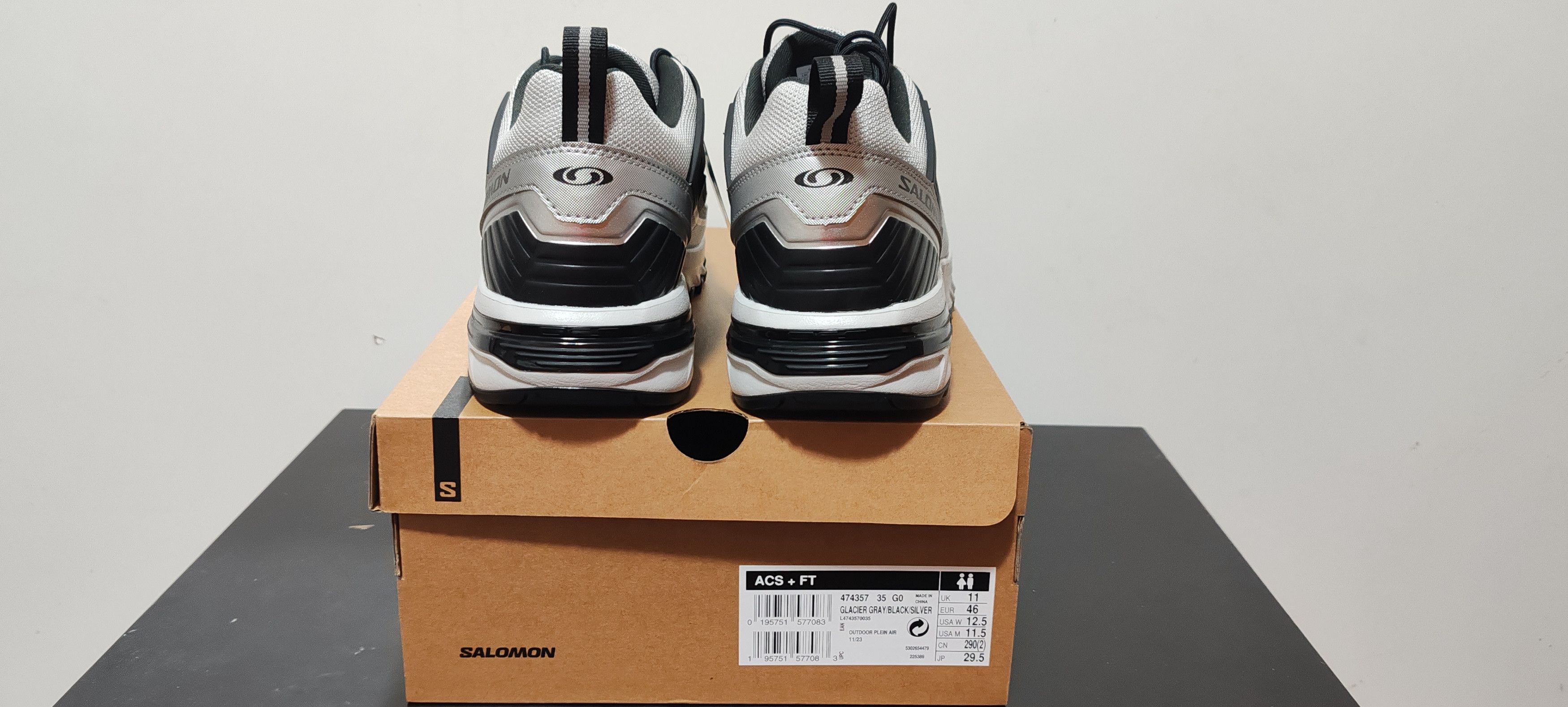 Salomon Salomon ACS +FT Glacier Gris/Black/Silver Tg:Eur 46 Size US 12.5 / EU 45-46 - 15 Thumbnail