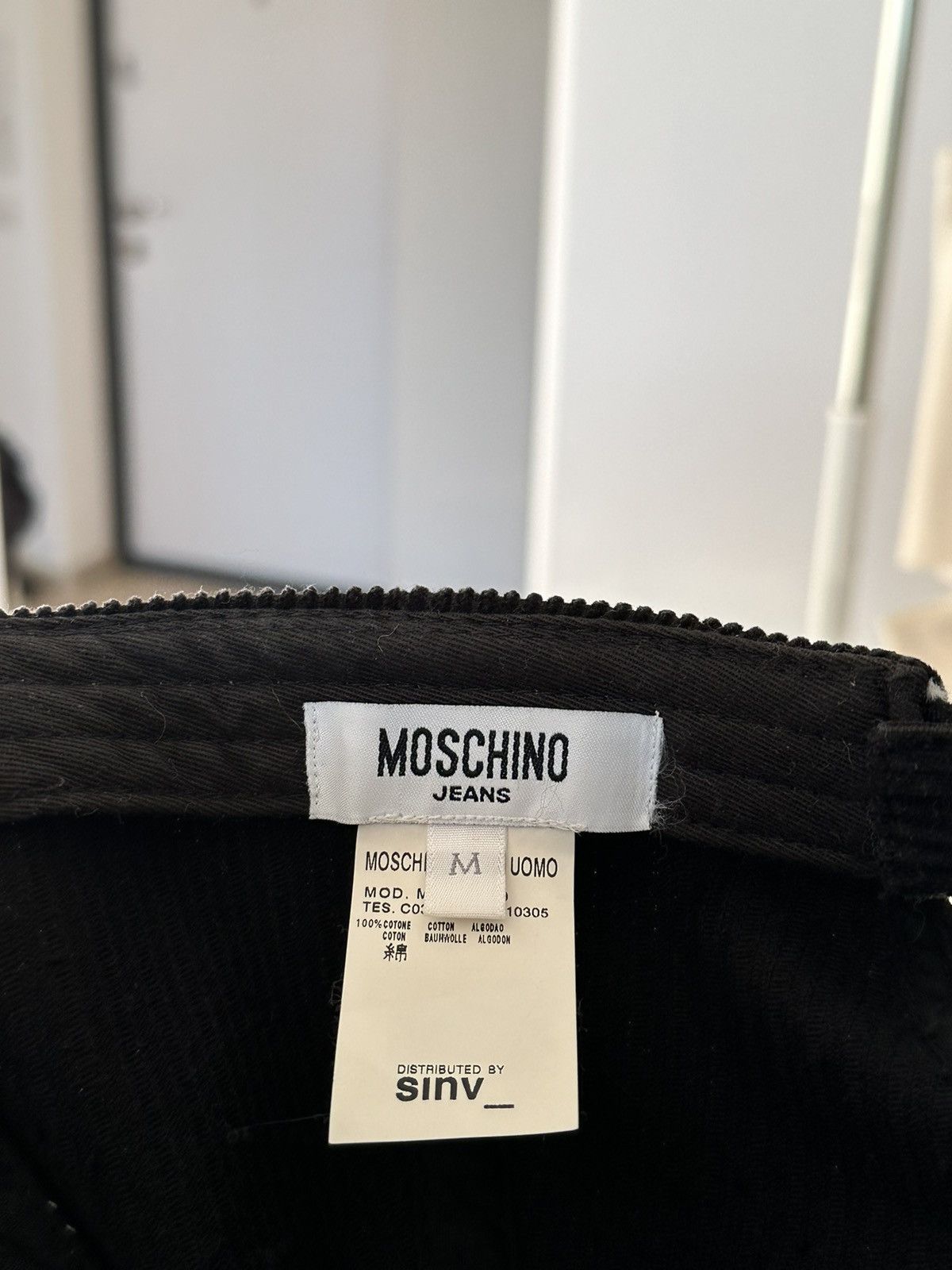 Moschino Vintage Moschino Corduroy Black Cap 90’s Size ONE SIZE - 6 Thumbnail