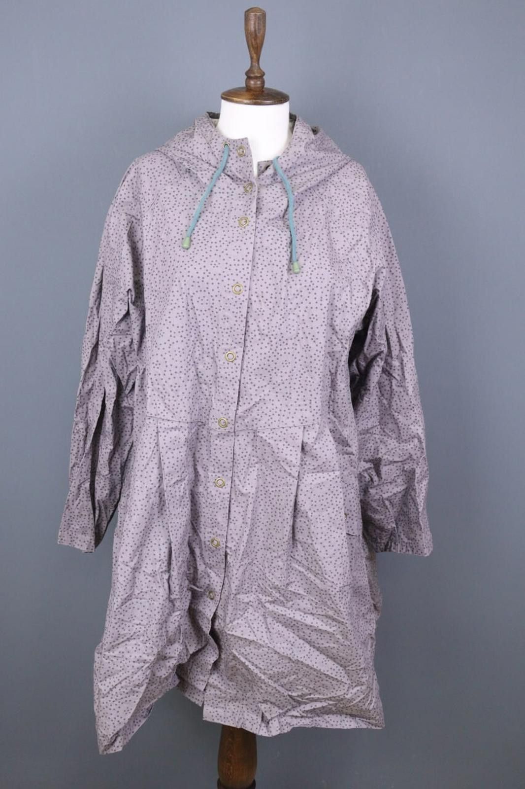 Designer Gudrun Sjoden Gray Dotted Lagenlook Lightweight Coat Size XL Size XL / US 12-14 / IT 48-50 - 1 Thumbnail