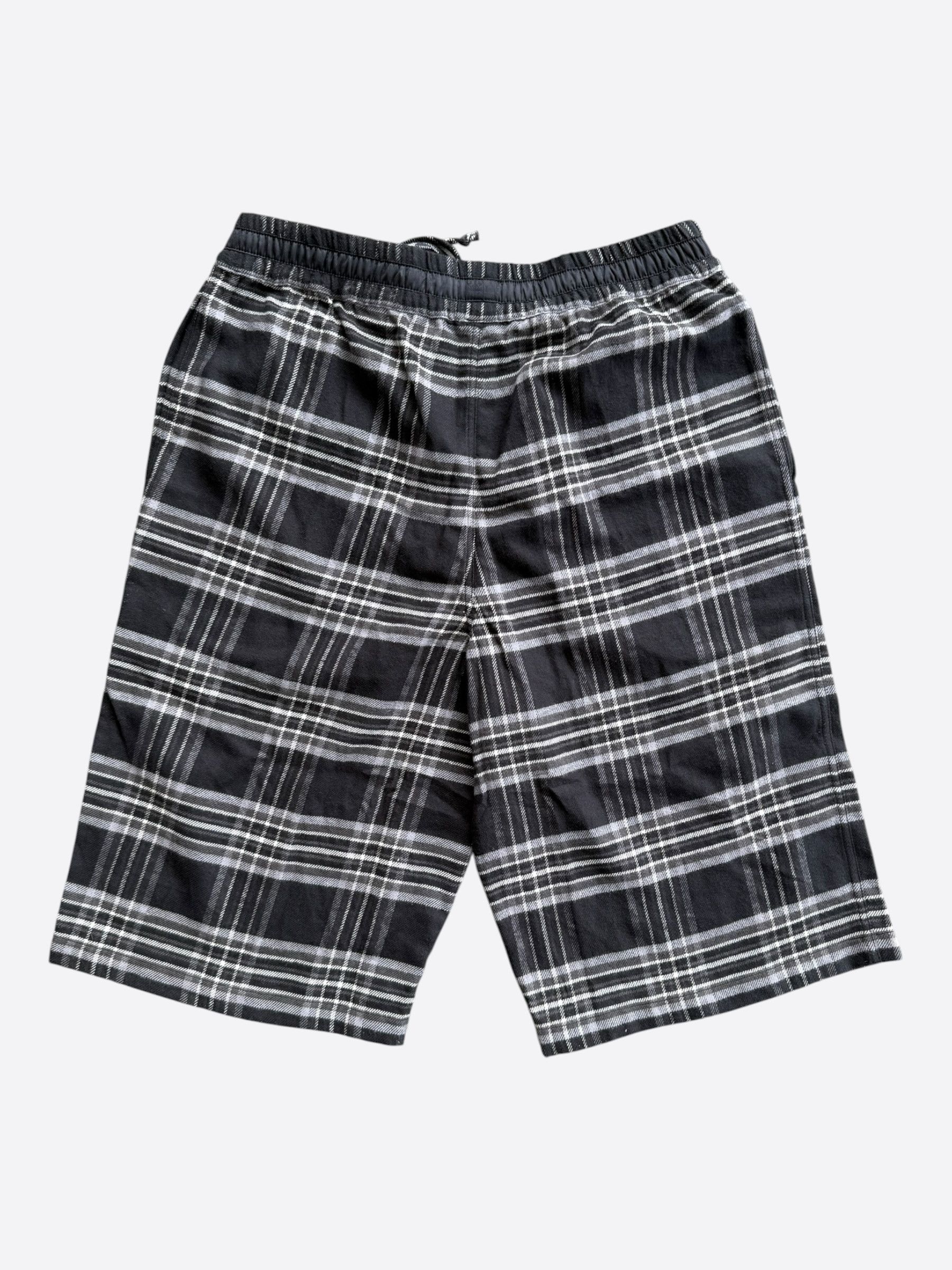 Chrome Hearts Black & White Cross Patch After School Flannel Shorts Size US 34 / EU 50 - 2 Thumbnail