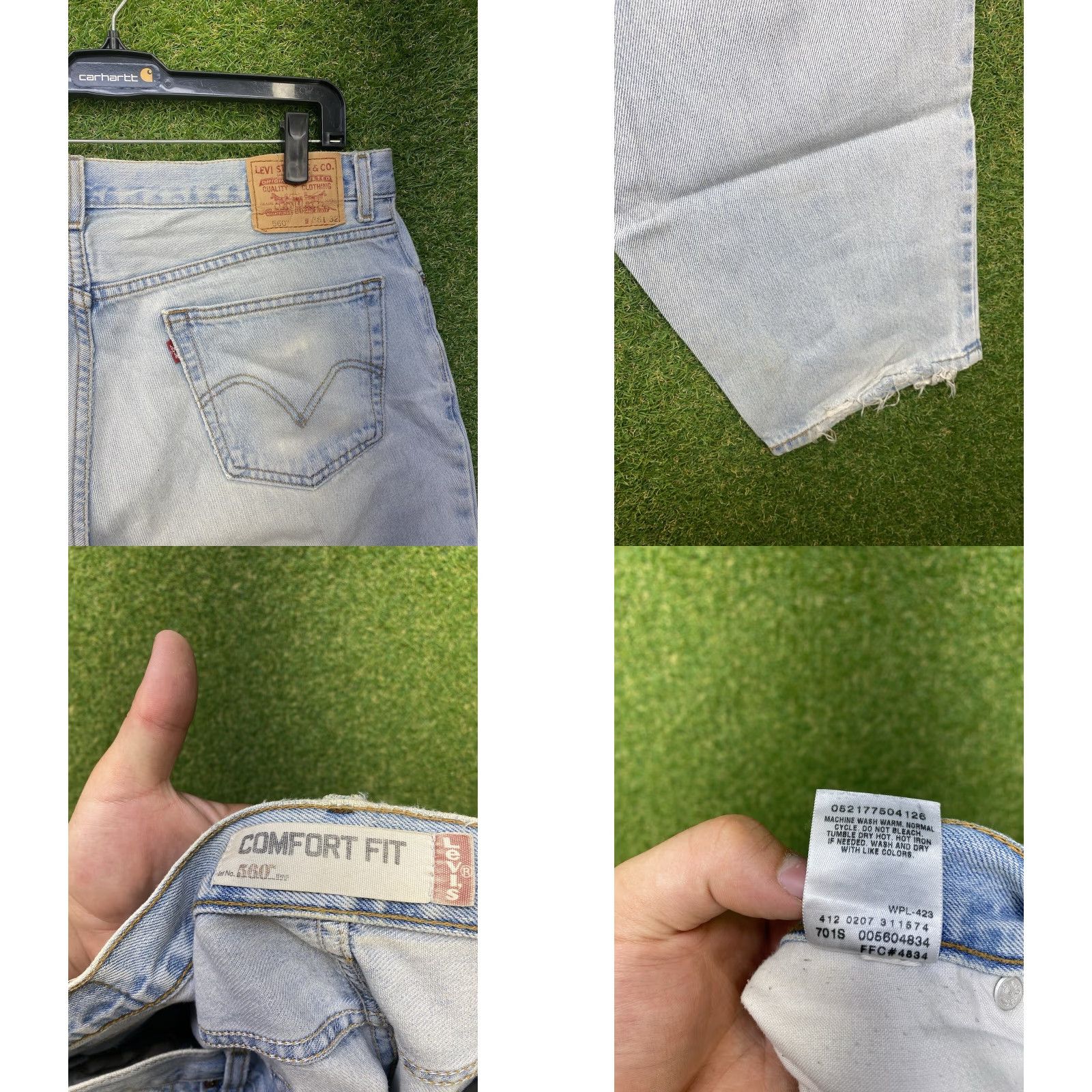 Levi's VINTAGE Levi's Jeans 560 Mens 36x32 Light Blue Denim Comfort Fit 5-Pocket Relaxed USA Workwear 90s Size US 36 / EU 52 - 9 Thumbnail