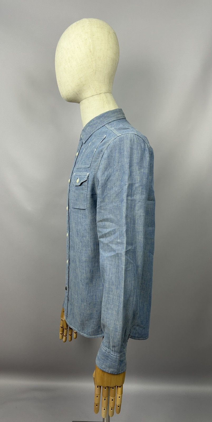 Allsaints Allsaints Kaufman Blue Linen Cotton Shirt Size M P2P 20'4" Size US M / EU 48-50 / 2 - 5 Thumbnail