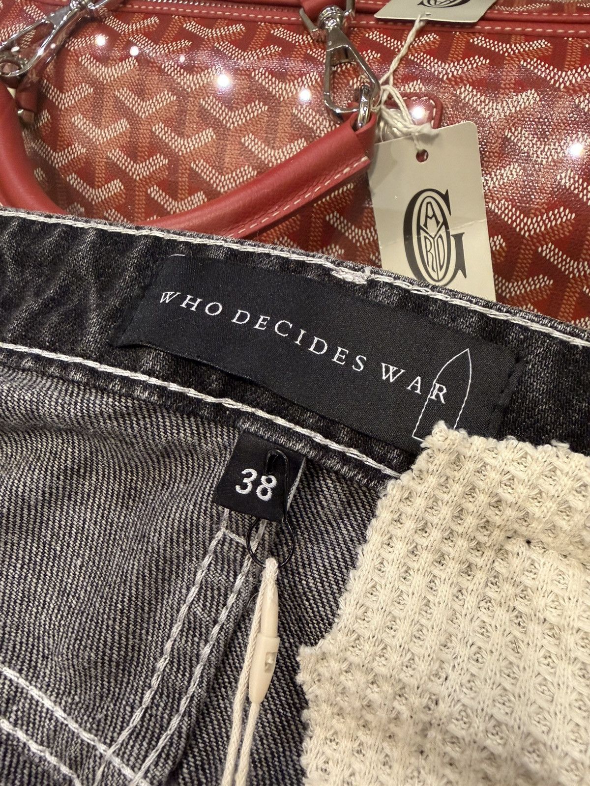 Who Decides War Who Decides War “45 Patch” Black Denim Jeans Size US 38 / EU 54 - 3 Thumbnail