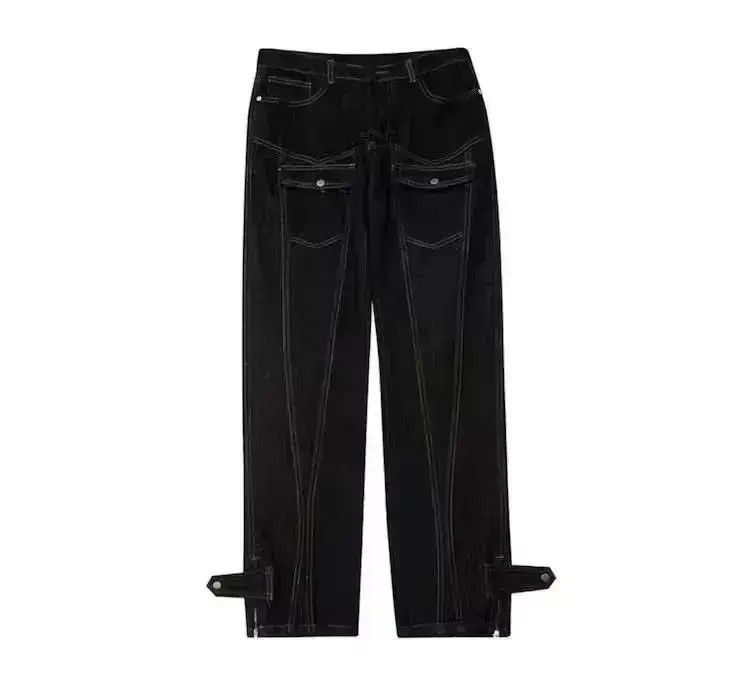 Japanese Brand Flared Stack Denim Jeans Size US 34 / EU 50 - 4 Thumbnail