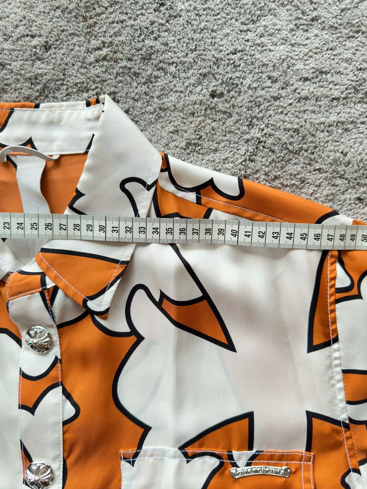 Chrome Hearts CHROME HEARTS St Barth orange cross print silk shirt Size US L / EU 52-54 / 3 - 10 Thumbnail