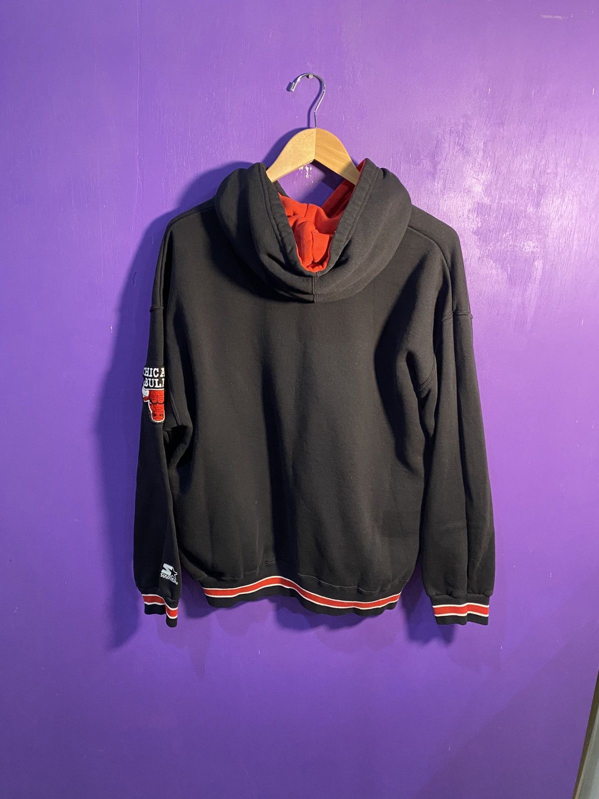 Starter Vintage 90s Starter Chicago bulls script logo hoodie Size US L / EU 52-54 / 3 - 2 Thumbnail