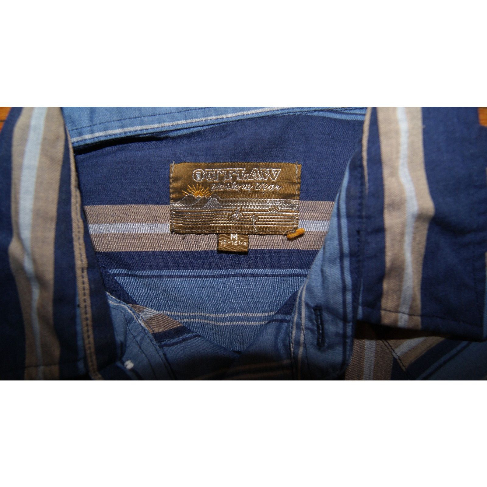 Vintage VTG Outlaw Western Wear Pearl Snap Shirt Men M Stripe Cowboy Size US M / EU 48-50 / 2 - 3 Thumbnail