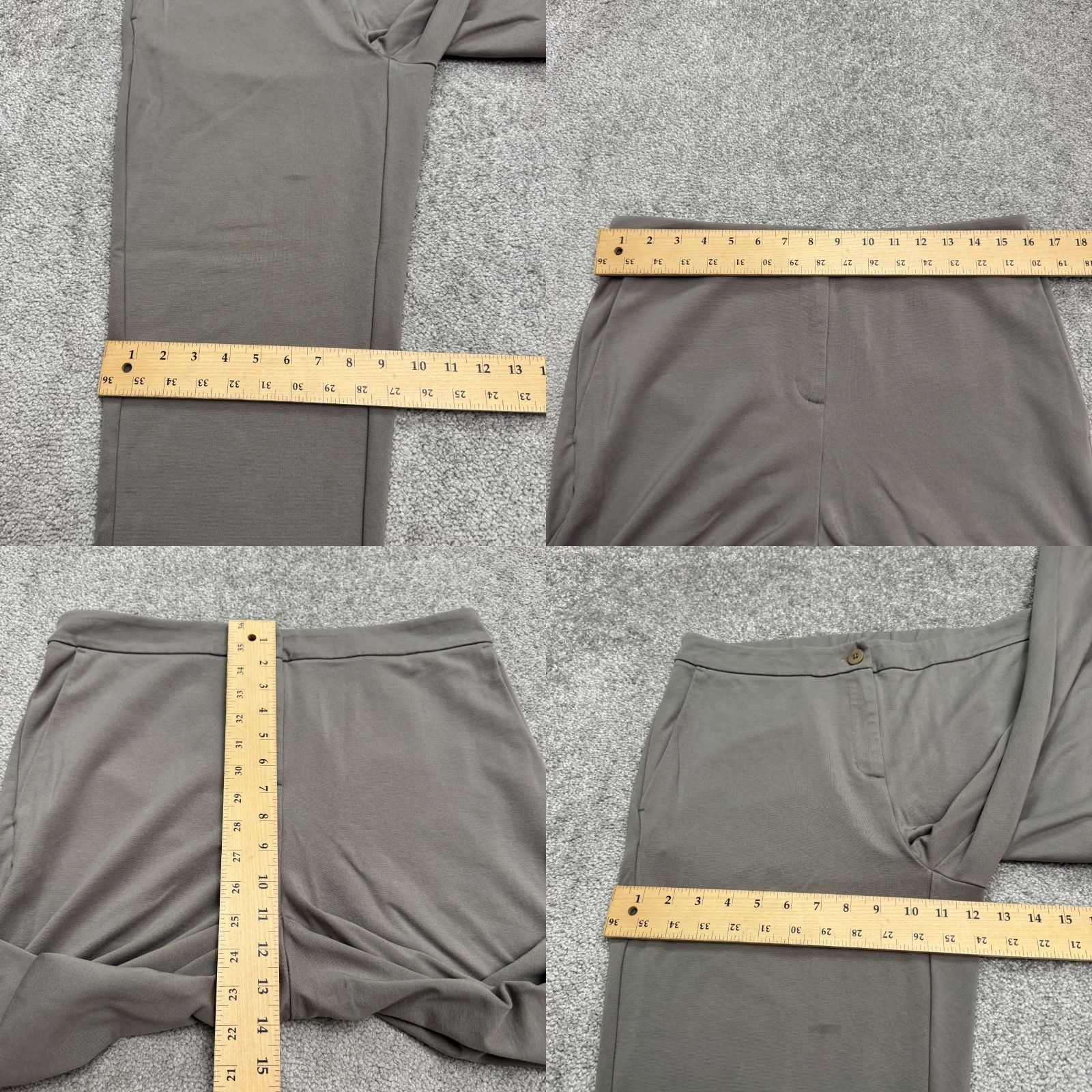 Eileen Fisher Eileen Fisher Pants Straight Ladies Regular Gray 32x27 Stretch Knit Comfortable Classic Workwear Casual Size 32" / US 10 / IT 46 - 9 Thumbnail