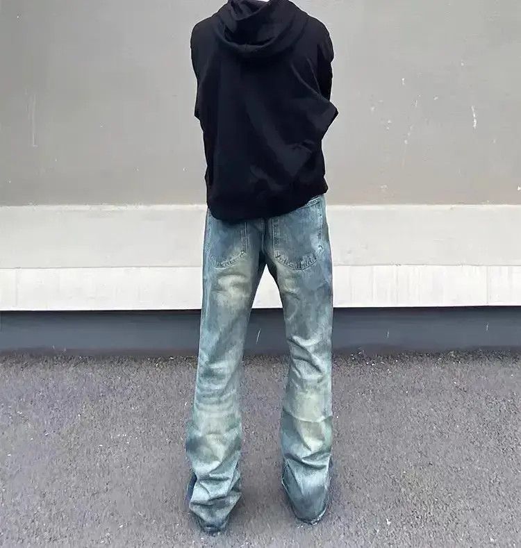 Japanese Brand High Street Washed Loose Hip Hop Micro Flare Jeans Size US 32 / EU 48 - 3 Thumbnail