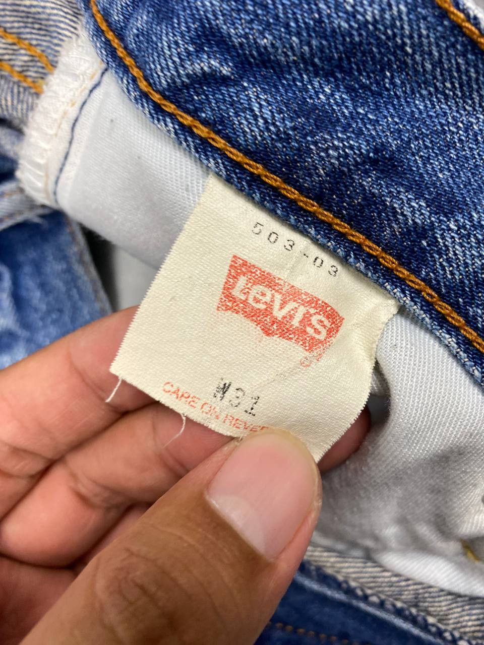 Levi's vintage levis 503 distressed denim nice design Size US 32 / EU 48 - 13 Thumbnail