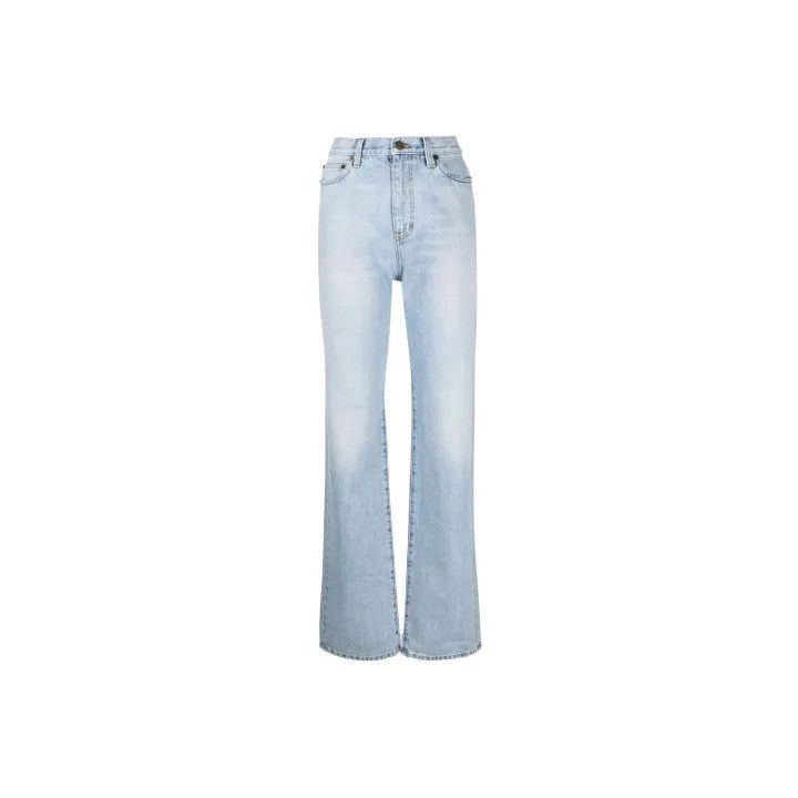Saint Laurent Paris Saint Laurent High-Waist Light Blue Jeans 0079 Size 27" / US 4 / IT 40 - 1 Thumbnail