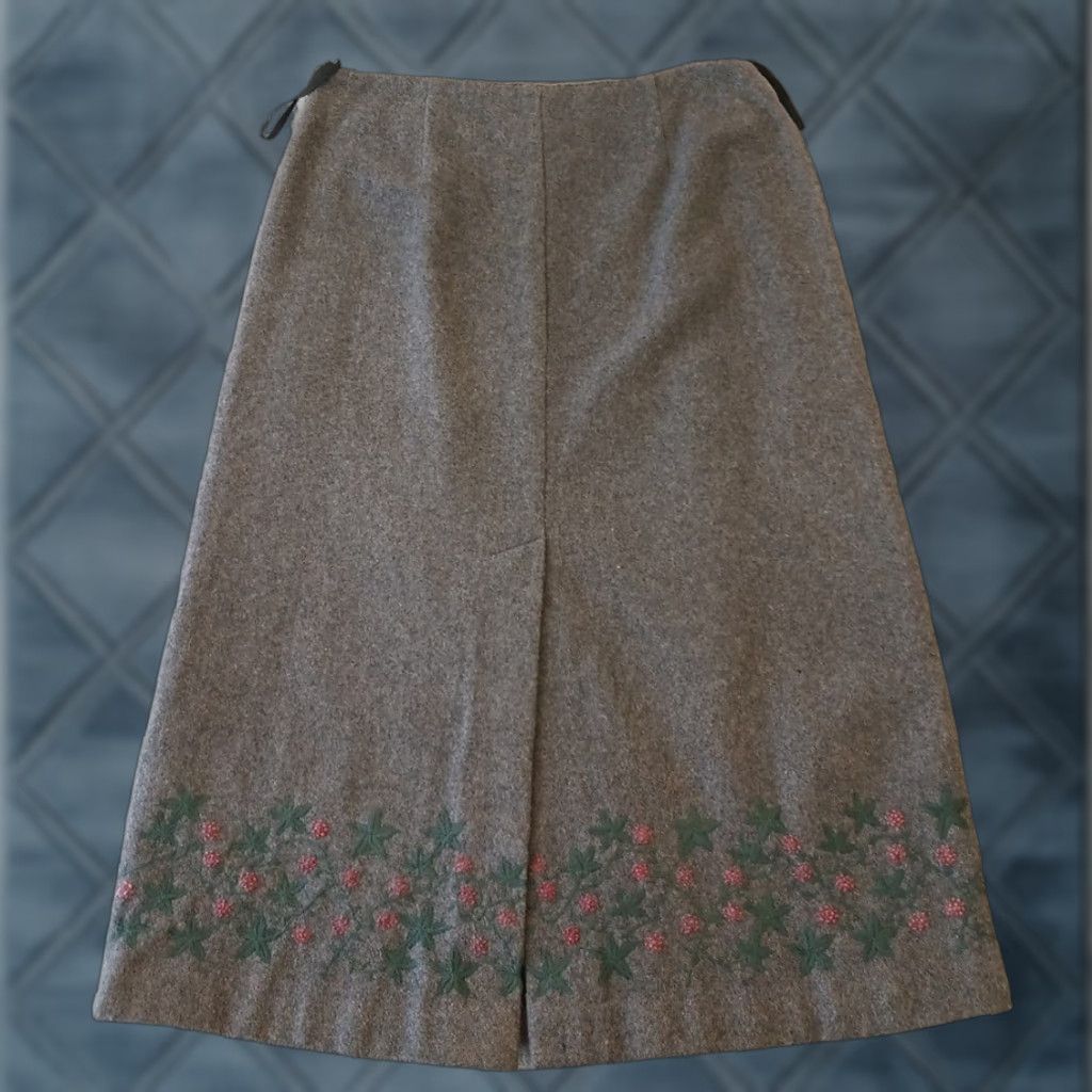 Vintage Cabela's Skirt Women's Long Maxi Lined Slit Gray Polyester Wool Acrylic Size 16 Vintage No Size 38" / US 16 / IT 52 - 1 Thumbnail