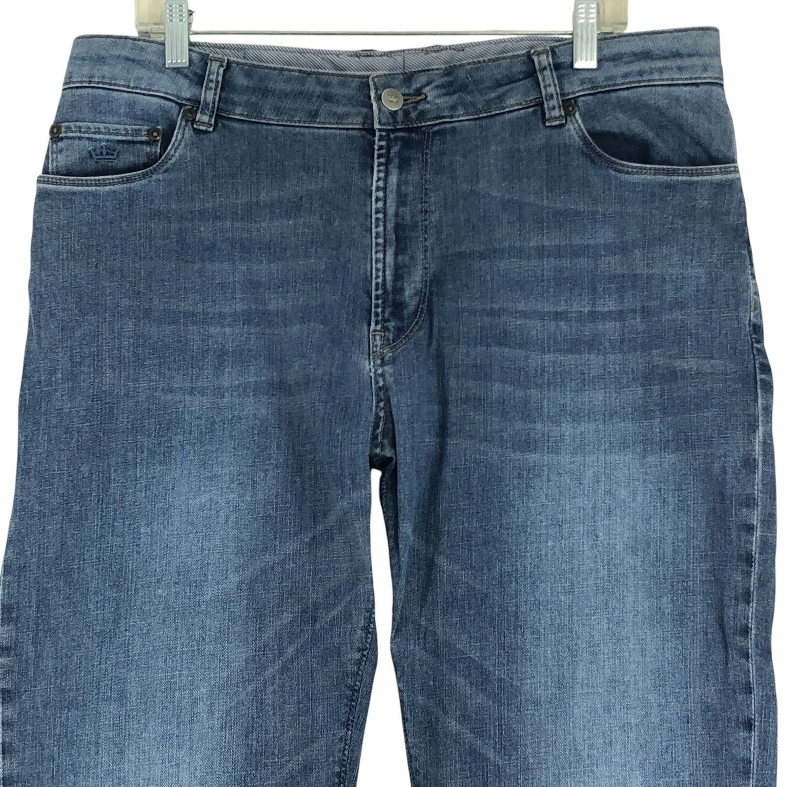 Peter Millar Peter Millar Size 38x28 Jeans 5 Pocket Stretch Blue *HEMMED Size US 38 / EU 54 - 2 Thumbnail