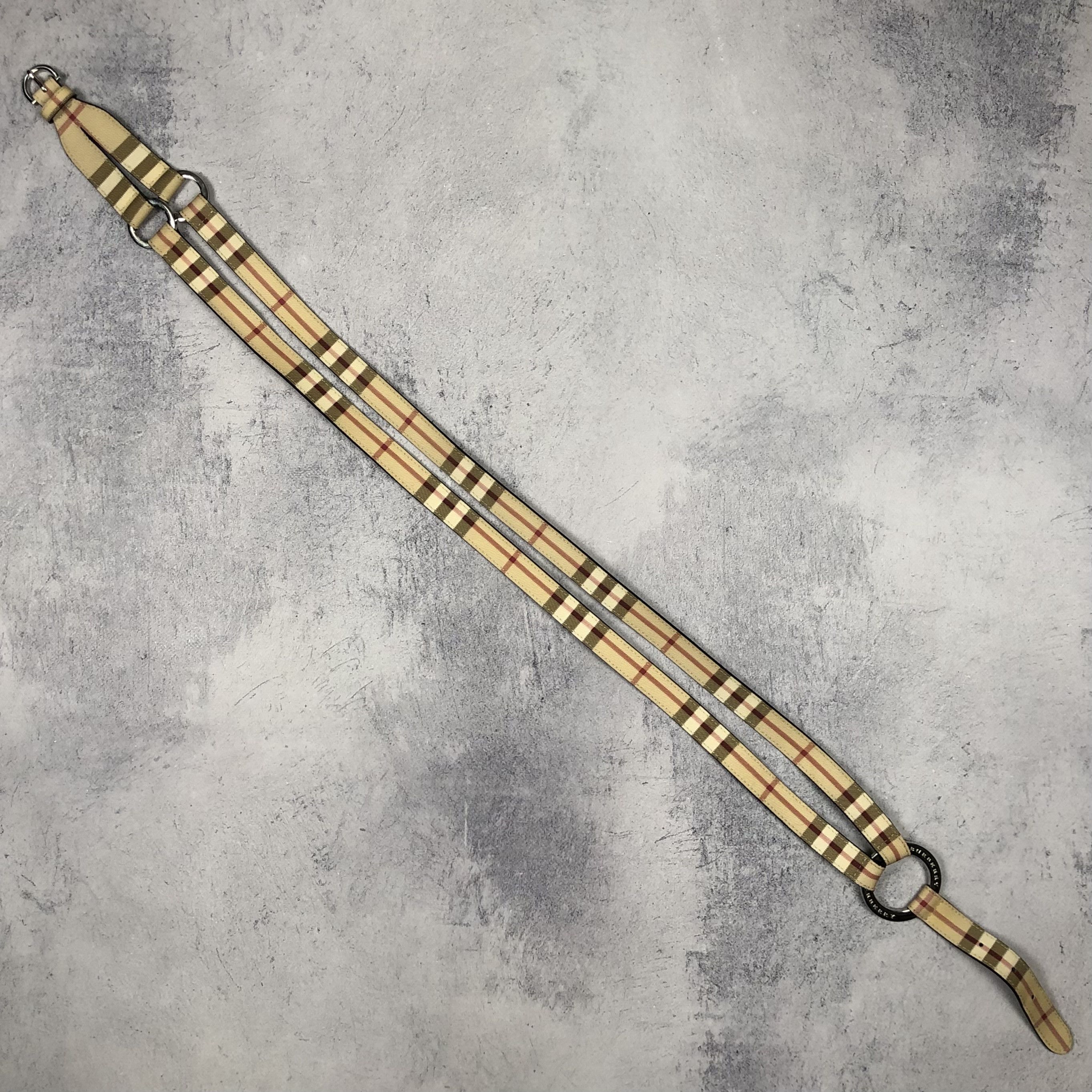 Burberry Vintage Burberry Nova Check Leather Belt Size ONE SIZE - 2 Thumbnail