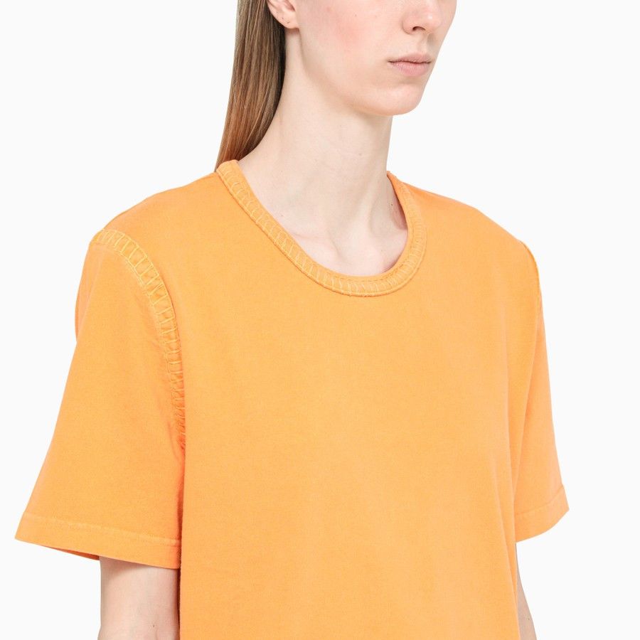 Bottega Veneta o1d2blof0824 Crewneck T-Shirt in Orange Size XS / US 0-2 / IT 36-38 - 4 Thumbnail