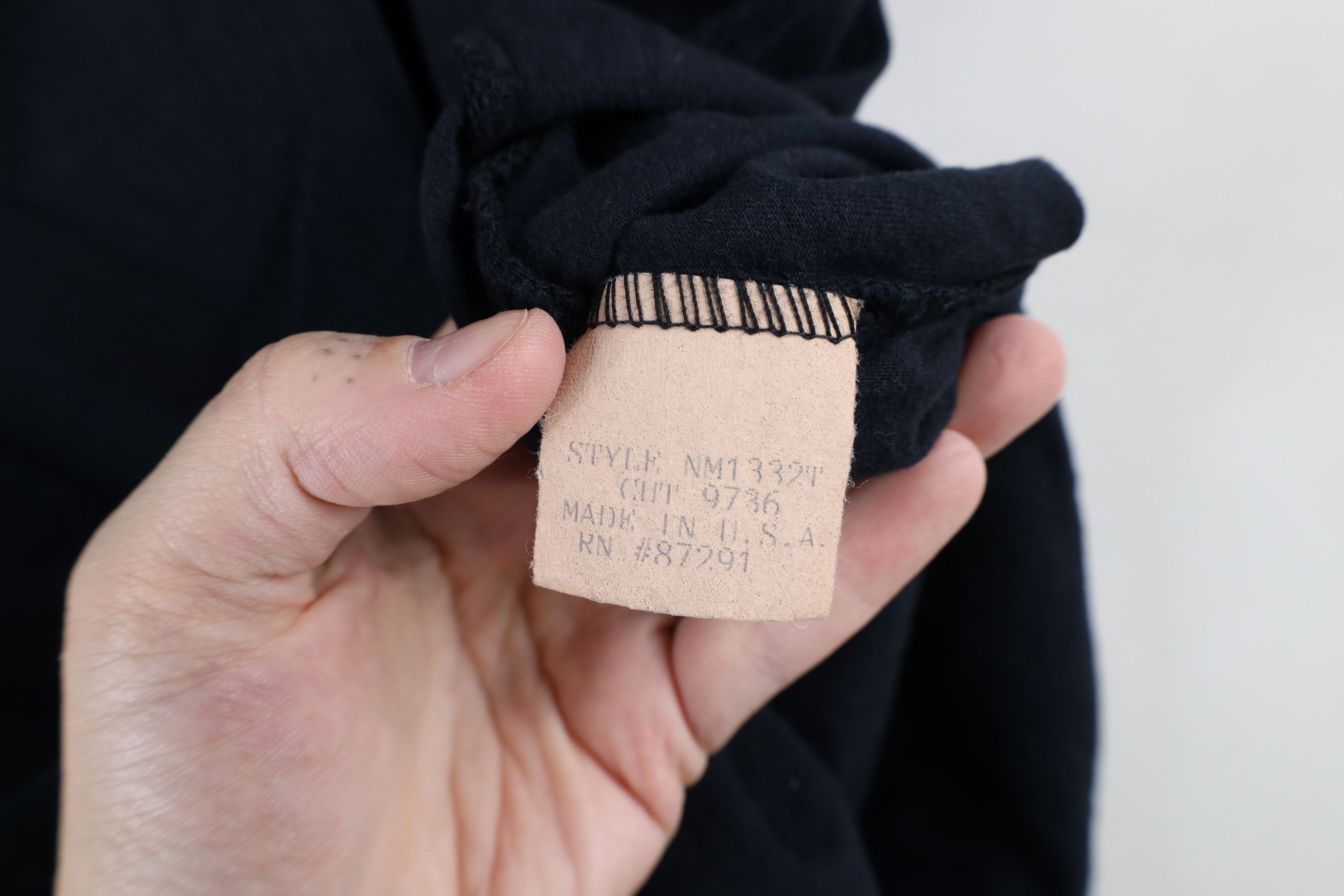 Johnny Was × Vintage Vintage 90s Johnny Was Marled Blank V-Neck T-Shirt Black USA Size M / US 6-8 / IT 42-44 - 6 Thumbnail