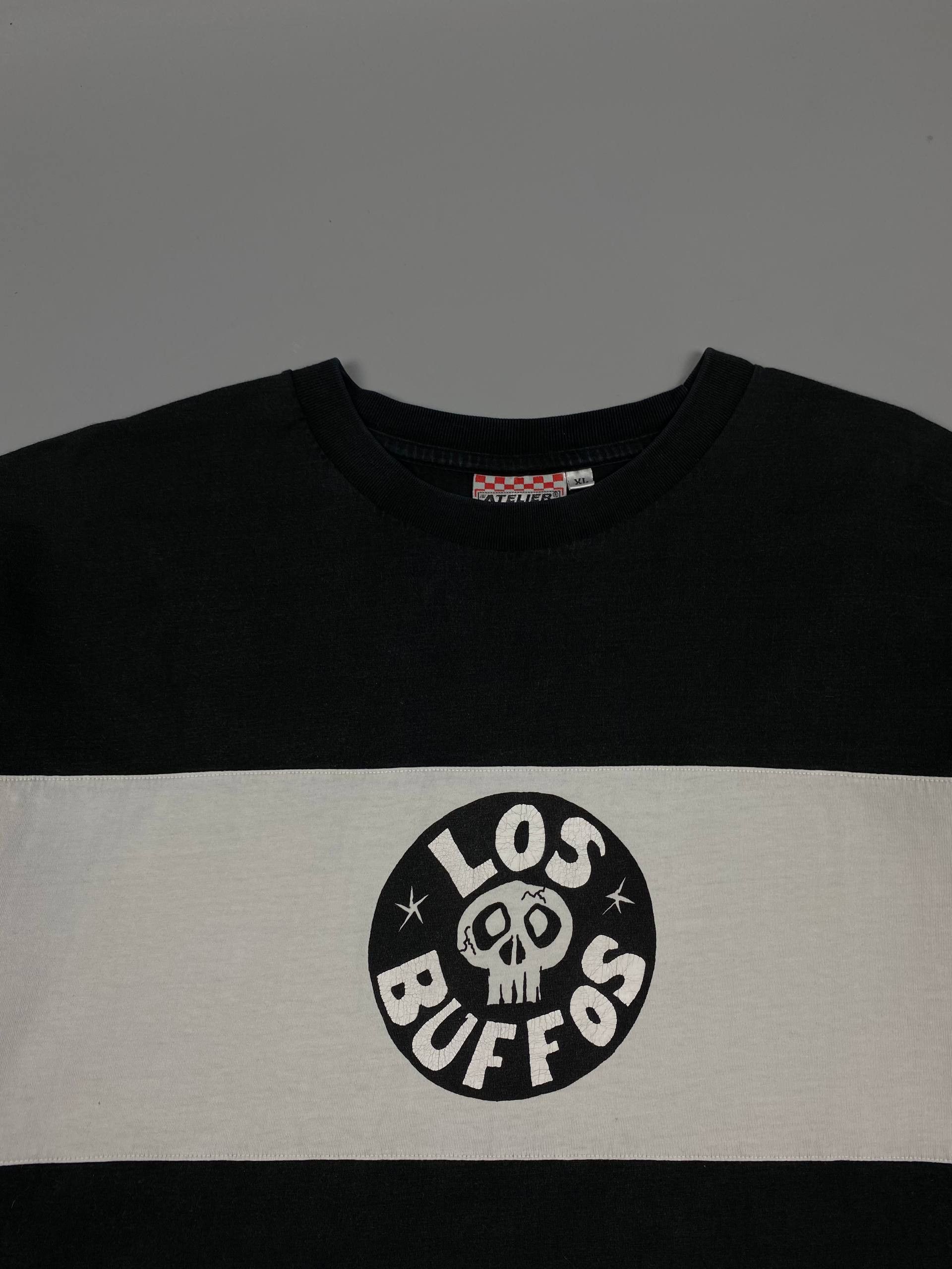 The Unbranded Brand Vintage Los Buffos Biker Tee Black White Too Drunk To Die Size US XL / EU 56 / 4 - 11 Thumbnail