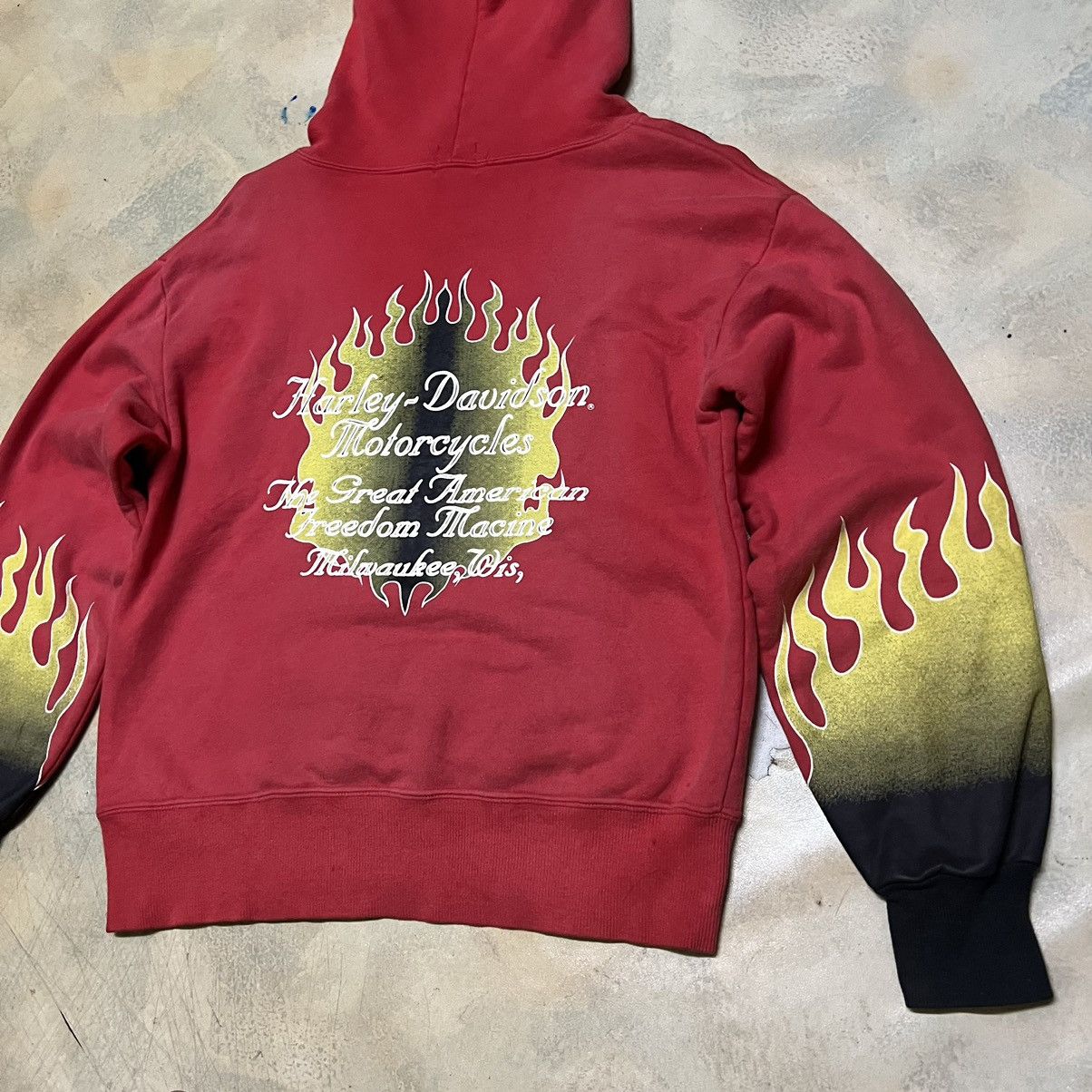 Harley Davidson Vintage Flame Harley Davidson Big Logo Hoodie Size US S / EU 44-46 / 1 - 16 Thumbnail