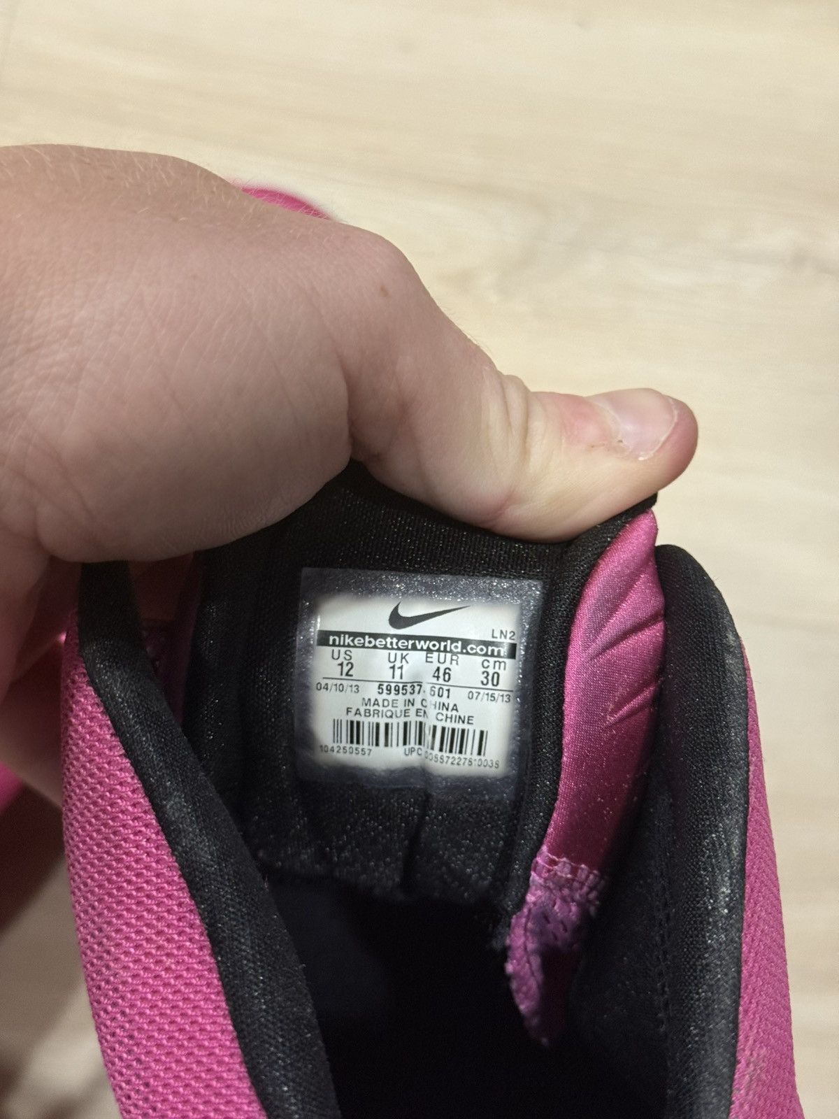Nike Nike Hyperdunk 2013 Pink Breast Cancer Awareness Size US 12 / EU 45 - 18 Thumbnail