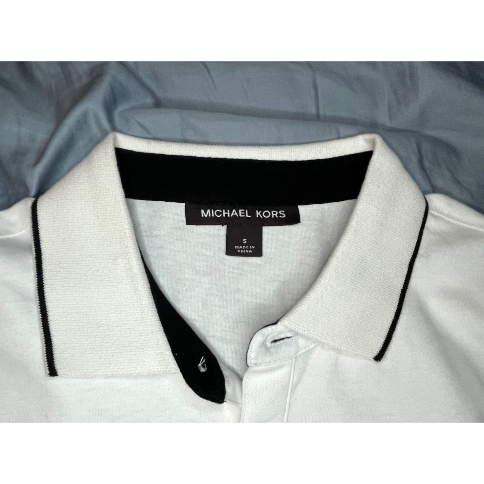 Michael Kors Michael Kors Polo Shirt Men Short Sleeve Size Small White Spell Out Logo NWT 9.50 Shirt Size US S / EU 44-46 / 1 - 3 Thumbnail
