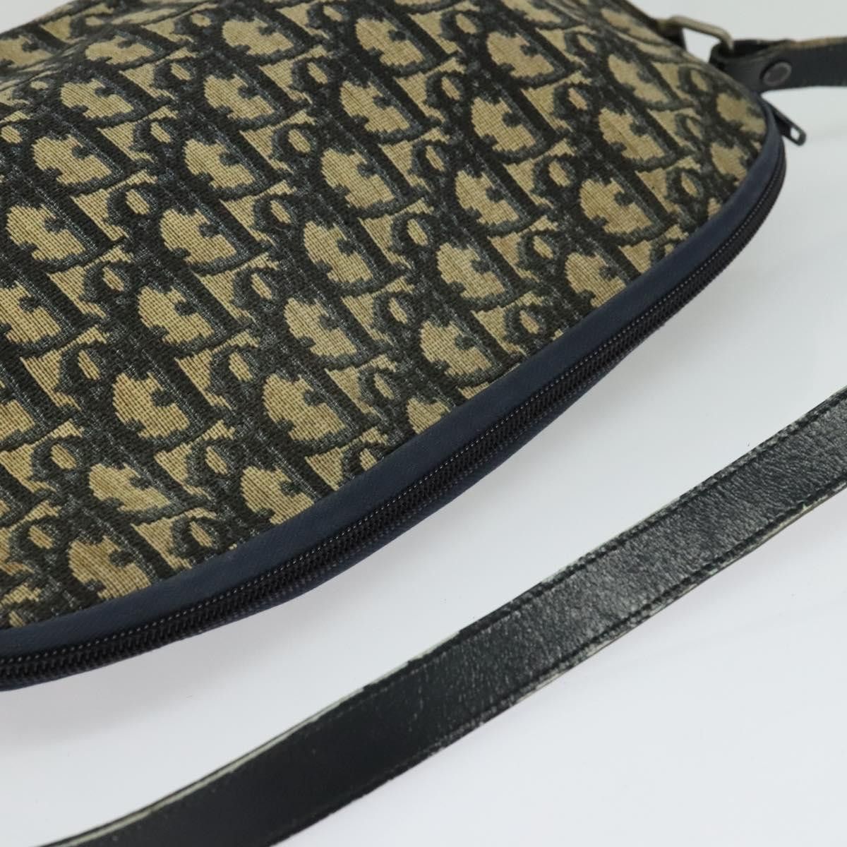 Dior DIOR Trotter Canvas Shoulder Bag Navy Gold Size ONE SIZE - 6 Thumbnail