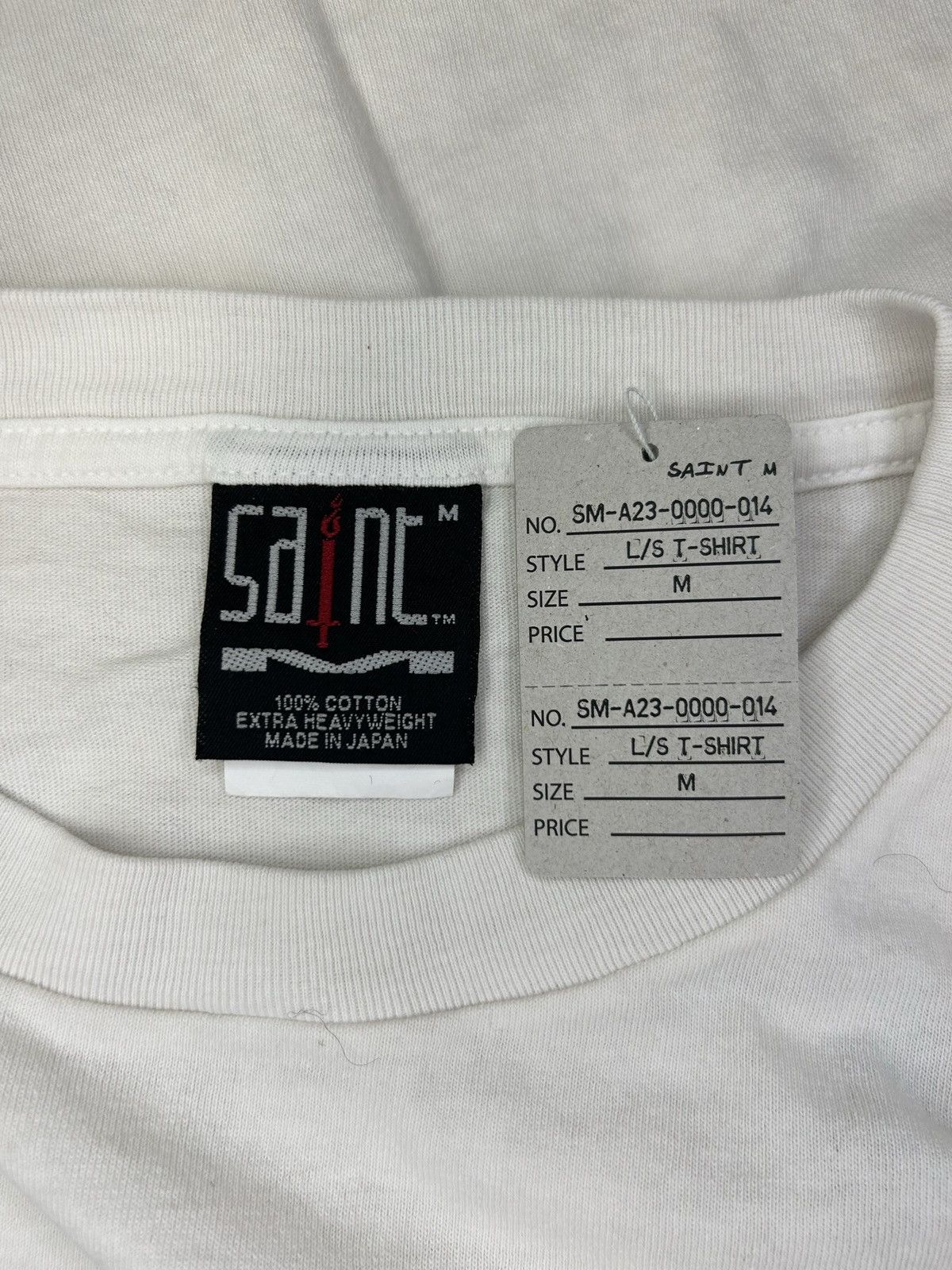 Saint Michael SAINT MICHAEL LOVE L/S TEE - WHITE Size US M / EU 48-50 / 2 - 3 Thumbnail