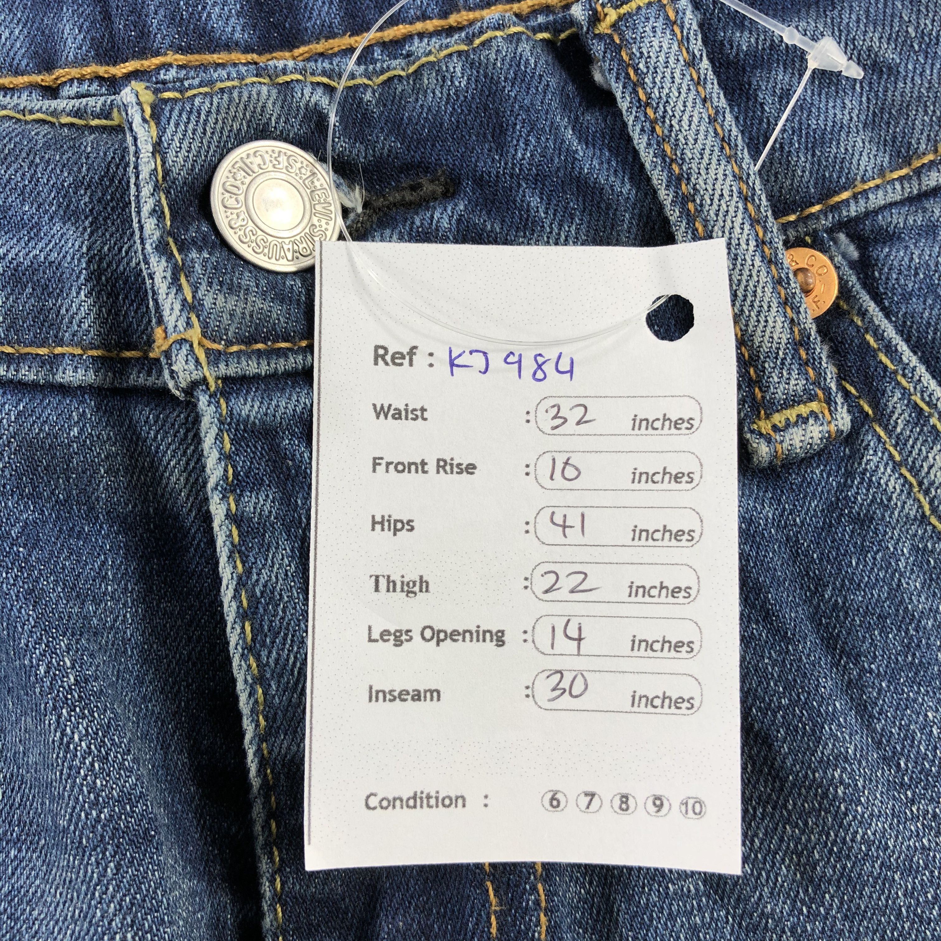 Levi's Levi's 511 Jeans Distress Faded Blue KJ984 Size US 32 / EU 48 - 14 Thumbnail