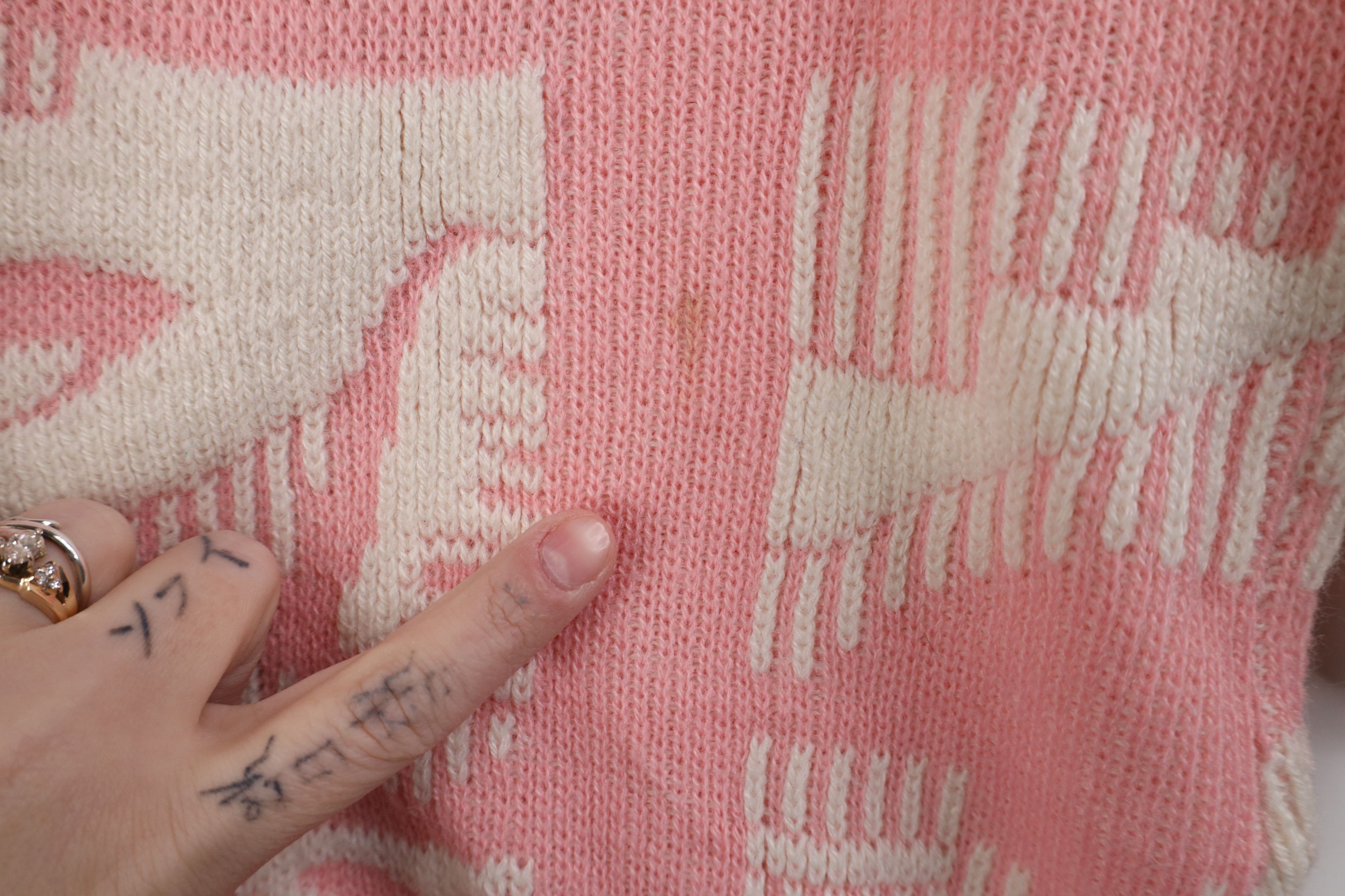 Vintage Vintage 90s Streetwear Ribbed Knit Crewneck Sweater Pink Size M / US 6-8 / IT 42-44 - 4 Thumbnail