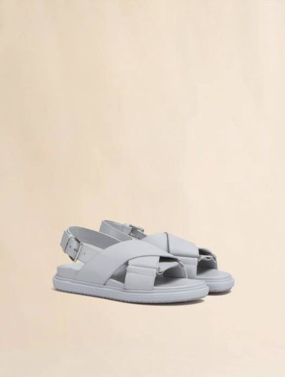 Marni o1w1db10326 Fussbet Leather Sandals in Grey Size US 10 / IT 40 - 1 Thumbnail