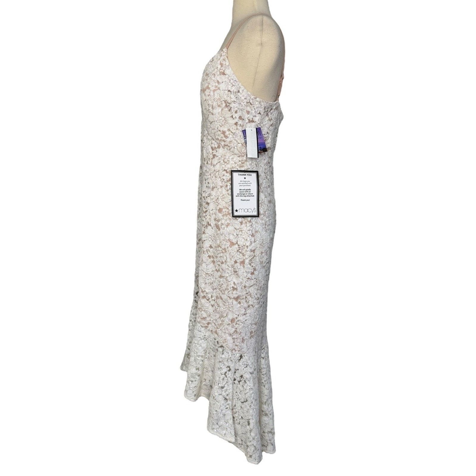 Other NIGHTWAY Mermaid High-Low Flounce Hem Lace Dress Sequin 10 Size M / US 6-8 / IT 42-44 - 11 Thumbnail
