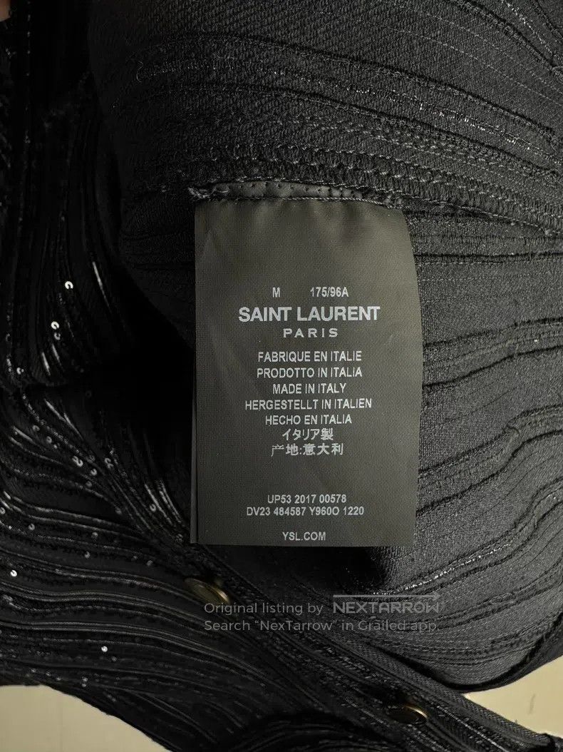 Saint Laurent Paris Saint Laurent Paris Sequined Beaded Denim Jacket Size US M / EU 48-50 / 2 - 5 Thumbnail