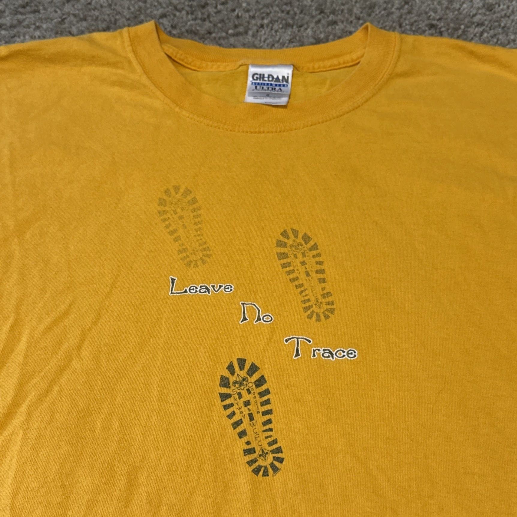 Vintage VINTAGE 2004 Leave No Trace Nature Conservation BSA Scouts Webelos T-Shirt Large Yellow Mens L Shirt Nature 2004 Boy Scouts Size US L / EU 52-54 / 3 - 3 Thumbnail