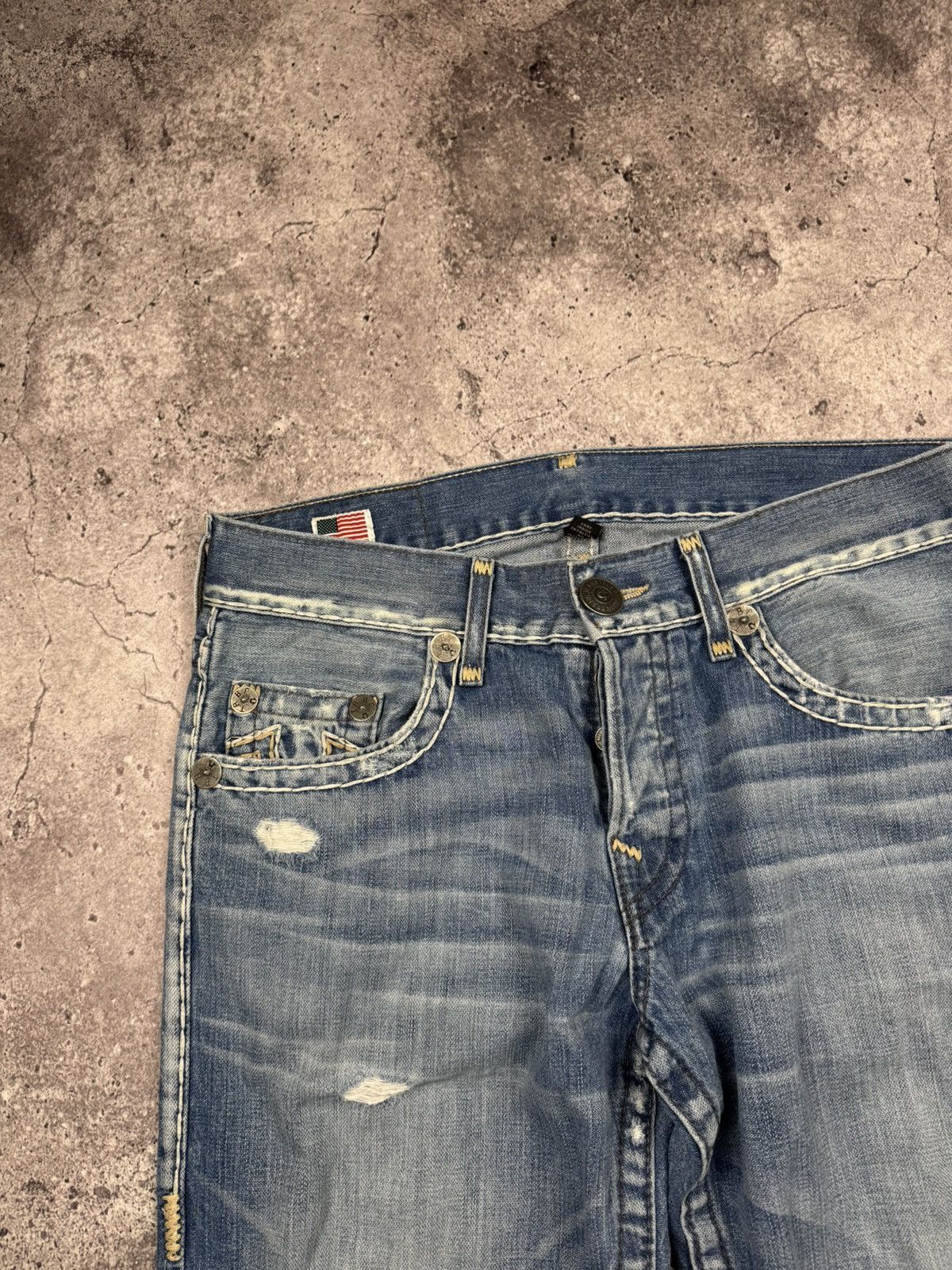 True Religion True Religion Vintage Jeans Flared Wide Baggy Distressed Y2K Size US 31 - 4 Thumbnail