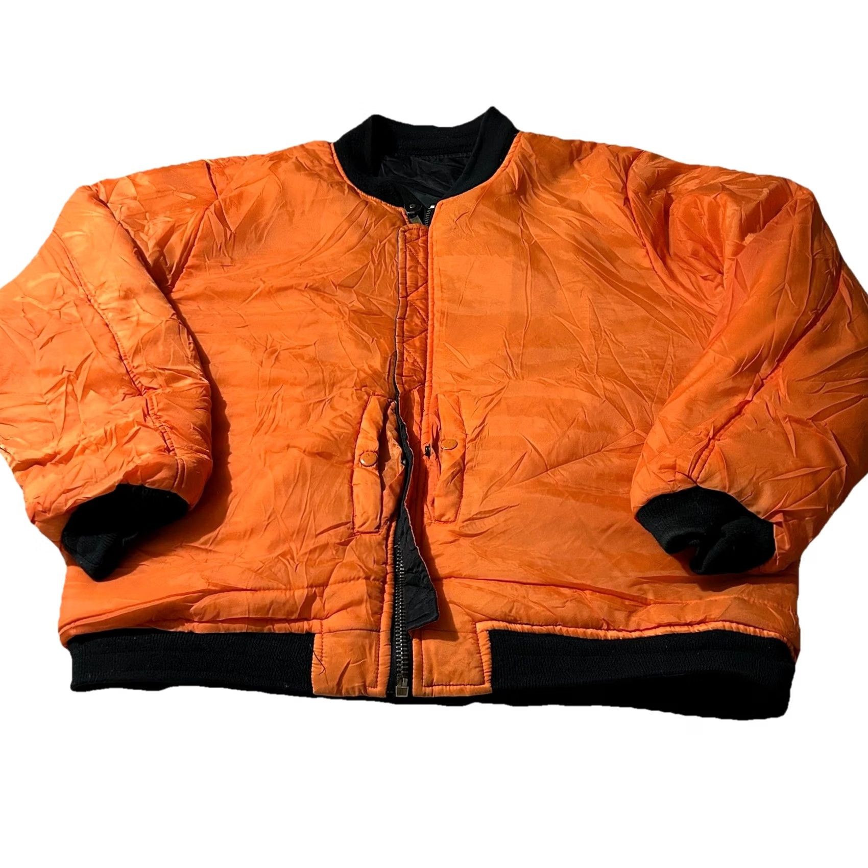 Vintage VINTAGE C.O.R.P. Reversible MA-1 Flyer Bomber Jacket XL Black Mens Jacket Size US XL / EU 56 / 4 - 2 Thumbnail