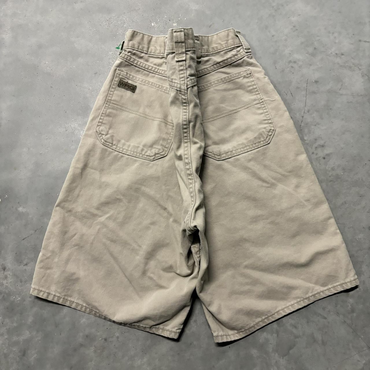 Japanese Brand × Vintage Crazy Vintage Y2K/2000s Baggy Cream Skater Style Cargo Shorts! Size US 34 / EU 50 - 5 Thumbnail