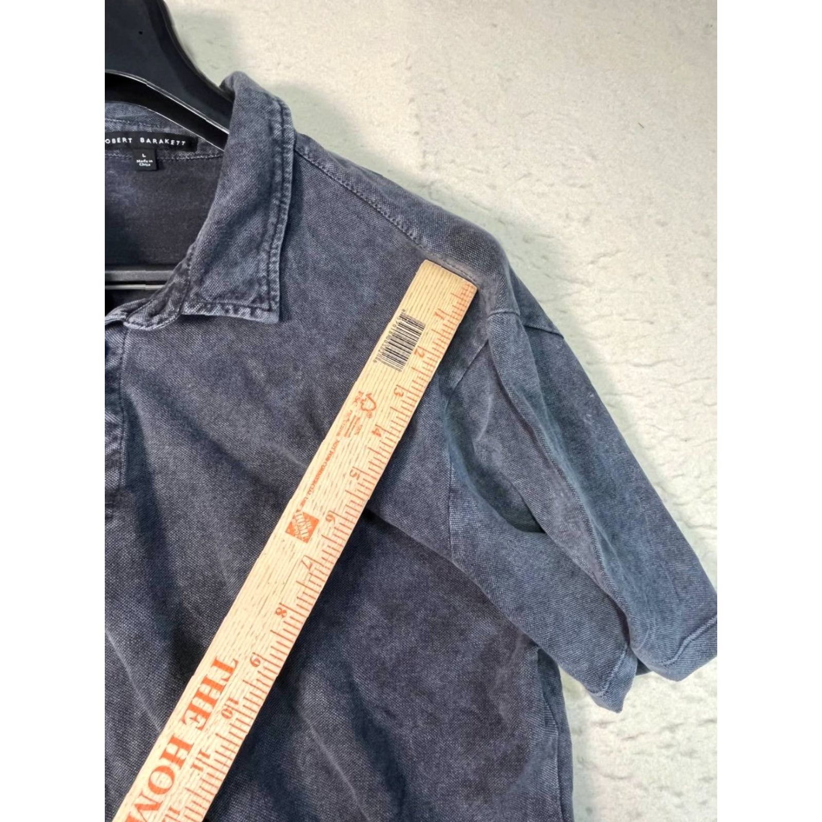 Vintage Robert Barakett Shirt Mens L Gray Knit Polo Casual Adult Work Shirt Preppy Size US L / EU 52-54 / 3 - 5 Thumbnail